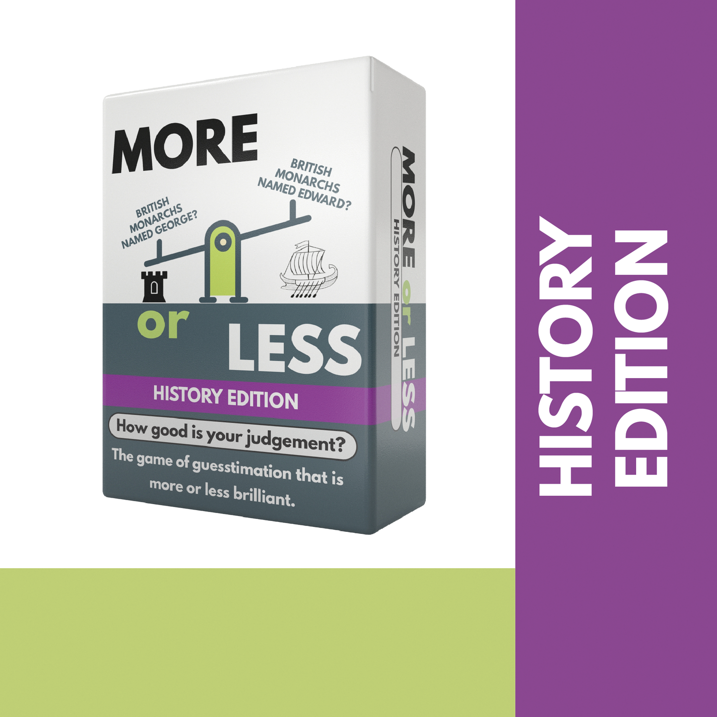 More or Less Card Game Bundle of 5 - Original / Geography / History / Science & Nature & Sport! Over 1,500 Questions