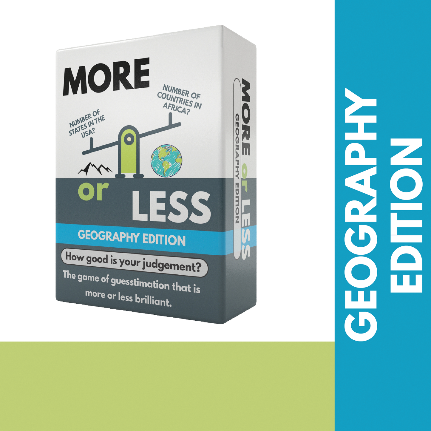More or Less Card Game Bundle of 2 - Original & Geography Edition