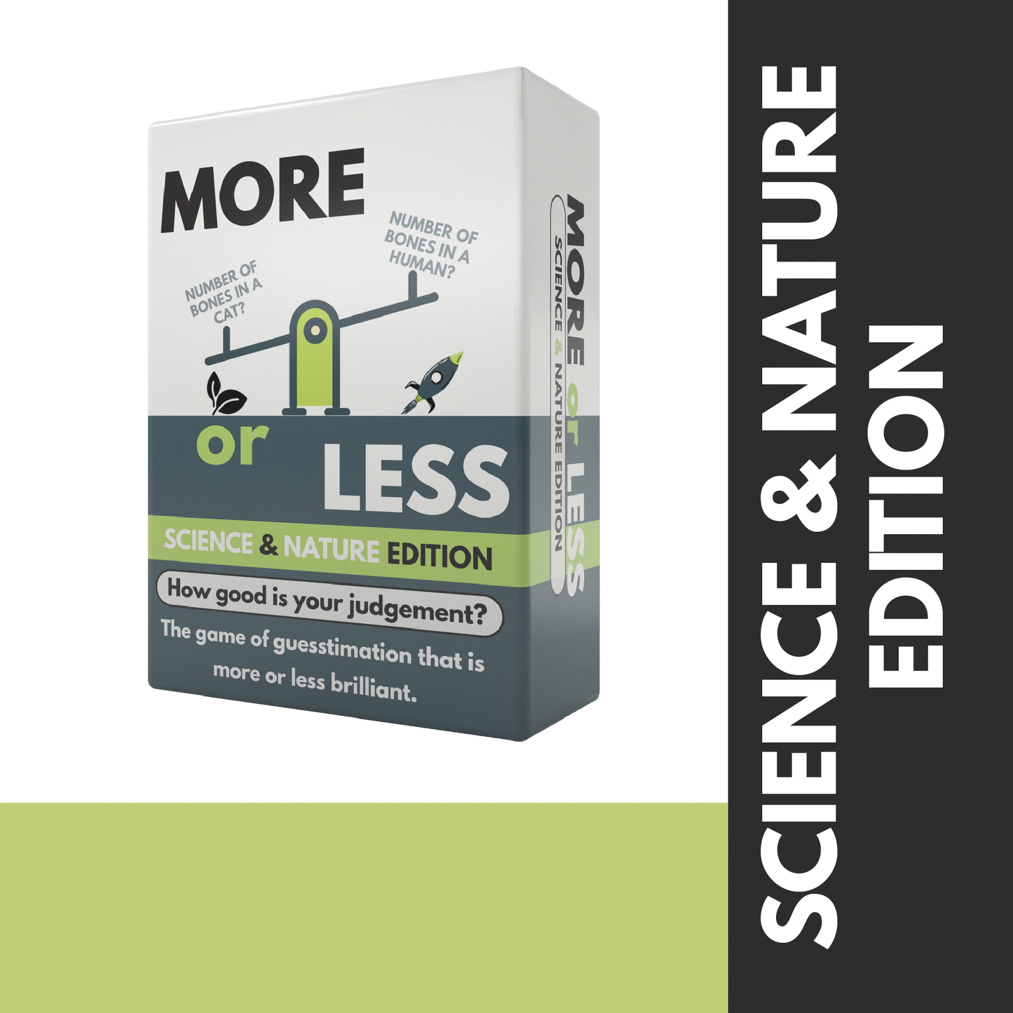 More or Less Card Game Bundle of 2 - Original & Science & Nature Edition